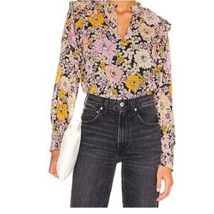 Steve Madden Floral Me Knot Top